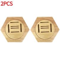 Wooden Medal Display Stand Hexagonal Cellular Design Sports Award Storage Box Creative Wall Decor Home Decoration beige