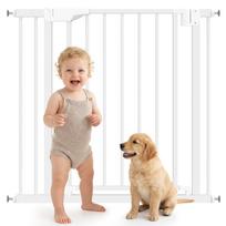 Stair Safety Gate Barrier Gate without Drilling with Automatic Closing for Children Kitchen Stairs 76-88 x 76 cm White 88 x 3 x 76 cm balta