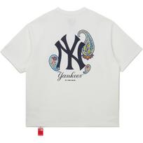 New Era SS26 MLB New York Yankees Team Logo Embroidered Breathable Knit Crew Neck Short Sleeve T-Shirt Unisex Tops 15040858 L black