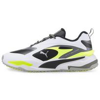 PUMA Gs-Fast Men's Low Top Golf Shoes White Gray Yellow 376357-06 40 black