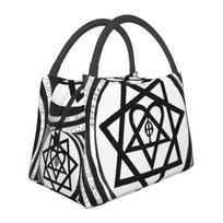 Him Band Album Heartagram Ville Valo Cool Insulated Lunch Bag Food Boxes Portable Container Cooler Thermal Lunch Box Tote One Size black
