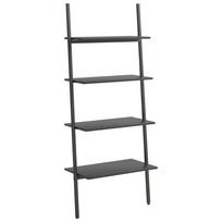 Ladder Shelf with 4 Shelves Black 64 x 34 x 150.5 cm