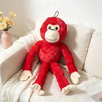 1Pc 45Cm Lovely Colorful Monkey Plush Toys Fluffy Monkey Plushie Doll Kawaii Orangutan Toy Nice Birthday Gift raudona