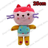 8Pcs New Gabbys Doll House Plush Keychain Toy Mercat Cartoon Stuffed Animals Smiling Cat Car Cat Hug Gaby Girl Birthday Gift gray