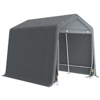 8 x 6.5 ft Outdoor Garden Storage Shed, Waterproof Bike Tent w/ Double Roll-up Zipper Door for Garden Tools, Dark Grey 240 x 200 x 202 cm