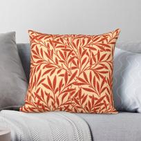 William Morris Gluosnio Mandarino Oranžinės Kvadratinės Pagalvės Užvalkalas Poliesterio Lino Aksomo Spausdintas Pagalvės Sofos Sėdynės Pagalvėlės Dangalas 45x45 30X30CM red