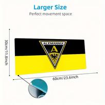 Alemannia Aachen Mouse Pad, Large Gaming Desk Mat, Non-slip XXL Mousepad for Laptop & Tablet, Mini PC Playmat with Stitched Edges 30cmx60cm(11.8x23.6inch)