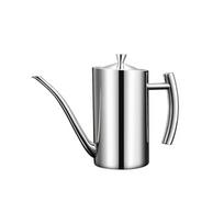 Dust-Proof 304 Stainless Steel Oil Pot Integrated Oil Storage Container  Restaurants 500 ML-Style A gray