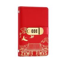 Wallet Storage Saving Money Binder With Password Lock Planner Organizer  Family raudona