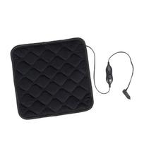 Graphene Heating Pad 12V Heated Seat Cushion 2 Levels Adjustment 3 Second Quick Heating Up to 65°C 17.3x17.3in black