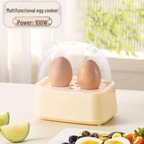 Compact Multi-functional Egg Cooker: Mini Steamer & Anti-dry Breakfast Machine for Office or Dorm.