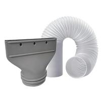 Plastic Exhaust Connection Replacement Set, Portable Air Conditioner Hose Kit with Flat Adapter, for Rental Room Use 150mm