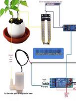 DIY Automatic Irrigation Kit with Soil Moisture Sensor, Relay Module, and Water Pump Standard gray