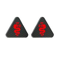 2 vnt. gyvatės logotipo lipdukas automobilio šoninio sparno kėbulo ženklelis Lipdukas Alfa Romeo Giulia Mito Giulietta 159 156 147 Sportiva Stelvio GT For Alfa Romeo raudona