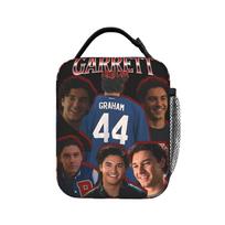 Garrett Graham Off Campus Insulated Lunch Bag Cooler Bag Lunch Container  Leakproof Tote Lunch Box Men Women Work  Travel One Size black