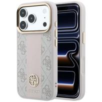 GUESS 4G with Stripe Round and Classic Logos MagSafe Case for iPhone 17 Pro Max / 18 Pro Max - Pink