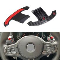 2x Carbon Fiber Steering Wheel Paddle Shifter For BMW G20 M3 M4 M5 G80 G82 2017+ black