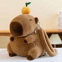 Capybara Kapibara plush backpack cute girl student children plush doll gift 35cm (0.35kg) brown