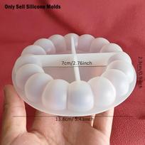 Round Bubble Coaster Silicone Molds for DIY Epoxy Jewelry Storage Tray, Plaster Tray, Cement Cup Pad, Injection Resin Mold gray