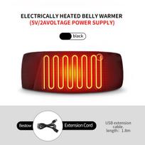 Heated Abdominal Massager Belt Far-Infrared Therapy for Women Menstrual Pain Relief and Lower Back Soreness UK-Plug red