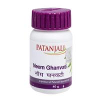 Patanjali Neem Ghan Vati 60 Tablets Ayurvedic Wellness Natural Herbal Supplement for Daily Use white