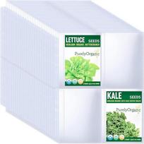 50Pcs A4 Seed Packet Binder Sleeves 4 Pocket Durable Garden Seed Storage Protector Pages for Seed Saving and Organizing 50 Pcs white