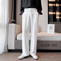 Luxurious Korean-American Style Men's Micro-Flare Suit Trousers XL