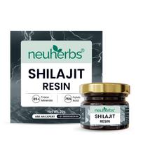 Neuherbs Pure Himalayan Shilajit Resin Natural Vitality Minerals For Ultimate Post Workout Muscle Recovery 20 g white