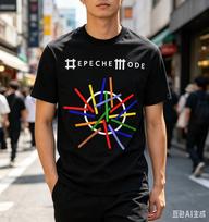 Depeche Mode Playing The Angel Harajuku Style Rock Band Men T-Shirt Unisex Cotton Short Sleeve Y2k Oversized Popular Women Tee S brown