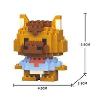 Insect Micro Animals Pet Cats Dog Building Blocks 3D Diamond Model BEE Snail Brick City Construction Toy for Children Kid Gift No Box brown