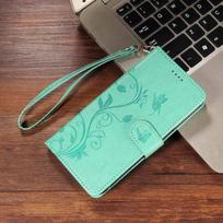 Leather Wallet Flip Case for OPPO Find X8 X9 Pro Ultra Phone Case Cover | Flower Embossed Design Protective Kickstand OPPO Find X8 žalia