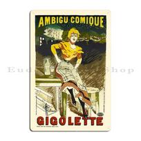 La Revue Blanche by Toulouse Lautrec The Dream Theophile Alexandre Steinlen Metal Mural Garage Cinema Character Tin Sign Poster 20x30cm（7.8x11.8inch） black