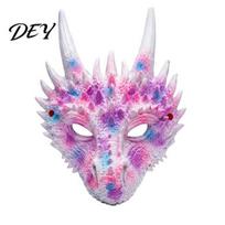 High Quality Cosplay Headwear Dragon Masque for Adults, Halloween 3D Simulation Thorn Face Shield Full Festival, Carnival Masquerade Party Creative