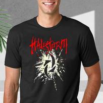 Halestorm rock band black Unisex T-shirt S-3XL QR76348 XXXXL gray