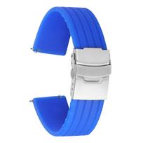 Waterproof Universal Tire Pattern Silicone Watch Strap (18/20/22/24mm) 20mm white