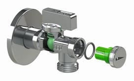 Kampinis rutulinis vožtuvas 1/2”x3/8'' su filtru skalbimo mašinos unitazo maišytuvui Arco 02402MAC