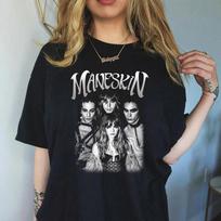 Maneskin Shirt Concert Tour Merch Graphic Design L black