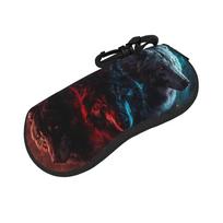 Fierce Wolf Warrior Glasses Case Unisex New Accessories  Glasses Storage Box Eye Contacts Case One Size black