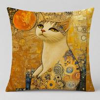 Artist Gustav Klimt Cushion Cover Short Plush Cushion Cover Double Sided Print Washable Sofa Pillowcase Home Decor Gift 30cmx30cm(12x12Inch) beige