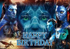 Avatar Na'vi Character Backdrop Pandora Fantasy World Kids Birthday Party Decor Baby Shower Background Banner Supplies 47.2x31.5inch/120*80cm blue