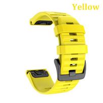 QuickFit 26 22 20mm Fenix 8 Band For Garmin Fenix E 8 7 7X 7S 6 6X 6S 5 5X/Epix Pro 47mm 51mm/Enduro 3 Silicone Strap Bracelet 26MM QuickFit geltona