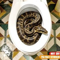 Creative Prank Snake Sticker Realistic Spooky Hole Design Waterproof Toilet Decal for Bathroom Gag Gift Ideas one size