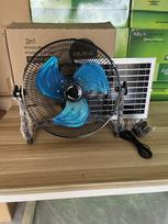 16-inch Rechargeable Solar Floor Fan with Long Battery Life for Power Outages black