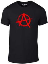 Anarchijos Simbolio Marškinėliai - Punk Rock Marškinėliai Bedlam Piktas Anarchistas Karas Rokeris S red