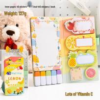 Cute Cartoon Sticky Notes: Strong Adhesive, Multifunctional Memo Pad with High-Visibility Index Stickers for Easy Classification 440 Sheets/Pad beige