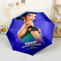K-pop Demon Hunters Portable Automatic Umbrella with 8-Rib Lightweight for Outdoor Daily Use Elegant Umbrella Birthday/Christmas Gift