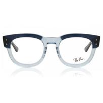 Ray Ban Unisex Rx0298v Mega Hawkeye Eyeglasses 8324 Blue on Transparent Blue/50-21-145 white