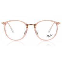 Ray Ban Rx7140 8335 Women Eyeglasses Transparent Pink/51-20-150 white