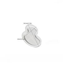 Pasidaryk pats dervos forma, cemento gipso forma, netaisyklinga, padėklo forma, laikymo lėkštė ir indas, papuošalų stalelis, silikoninė forma Pack of 1 white