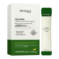 BIOAQUA Collagen Sleep Mask with Aloe & Blueberry, 20 pcs (4ml each) white